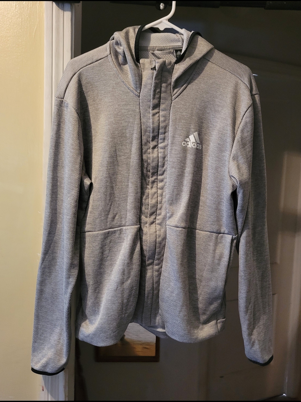 Adidas Men’s Gray Hooded Jacket